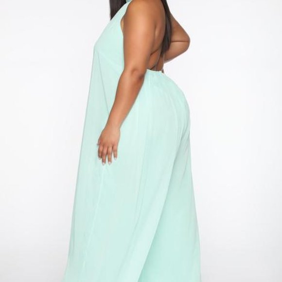 All The Flow Wide Leg Jumpsuit - Mint - Picture 6 of 7